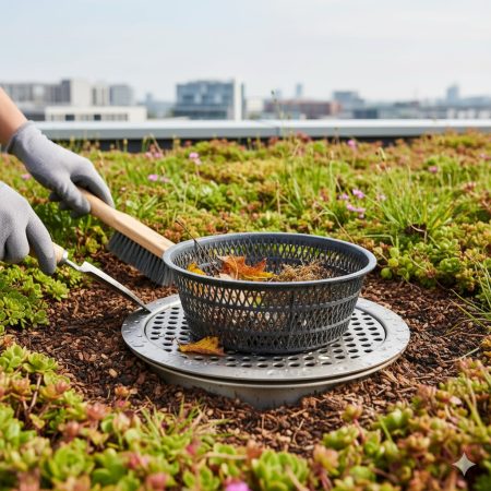 Instalación mantenimiento sistema drenaje Sistemas de drenaje para techos verdes: cómo elegir el más eficiente y duradero